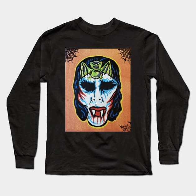 Ben cooper mask collegeville costume 80s creature mask vintage halloween witch Long Sleeve T-Shirt by Voodoobrew